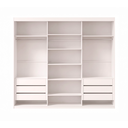 Ver imagem 6 de Guarda-Roupa Grande Casal 3 Portas de Correr com 3 Espelhos e 6 Gavetas Lucky Branco