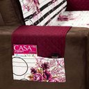 Ver imagem 3 de Protetor Sofa Estampado Isabela 2 e 3 Lugares - Floral Vinho