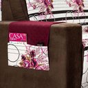 Ver imagem 4 de Protetor Sofa Estampado Isabela 2 e 3 Lugares - Floral Vinho