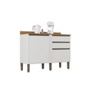 Ver imagem 2 de Balcão Pérola 2 Portas 2 Gavetas MDP 120cm Branco 120cm Sallêto Móveis