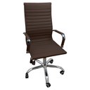 Ver imagem 2 de Kit 3 Cadeiras Eames Esteirinha Presidente Escritório Alta Marrom