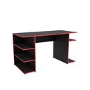 Ver imagem 3 de Mesa Escrivaninha para Computador Gamer Kappesberg 136cm X 75cm X 60cm Preto Fosco/vermelho