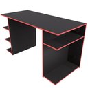 Ver imagem 4 de Mesa Escrivaninha para Computador Gamer Kappesberg 136cm X 75cm X 60cm Preto Fosco/vermelho
