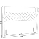 Ver imagem 3 de Cabeceira Cama Box King 195 cm P05 Madrid Linho Cinza Claro - Lyam Decor