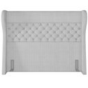 Ver imagem 4 de Cabeceira Cama Box King 195 cm P05 Madrid Linho Cinza Claro - Lyam Decor