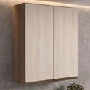 Ver imagem 2 de Armario Aereo 2 Portas MDF 80x90 cm Kali 119846 Carvalho Toq Bianco Nicioli