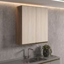 Ver imagem 6 de Armario Aereo 2 Portas MDF 80x90 cm Kali 119846 Carvalho Toq Bianco Nicioli