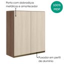 Ver imagem 4 de Armario Aereo 2 Portas MDF 80x90 cm Kali 119846 Carvalho Toq Bianco Nicioli
