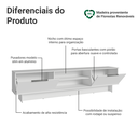 Ver imagem 4 de Rack para TV até 80 Polegadas 218 cm 2 Portas Branco Stella Madesa
