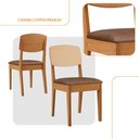 Ver imagem 3 de Conjunto com 2 Cadeiras Mdf Copper Premium para Sala de Jantar Moderna Mobília