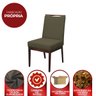 Kit 2 Cadeiras para Sala de Jantar Madeira Maciça Linho Carol Amo Móveis:Marrom Escuro - 9