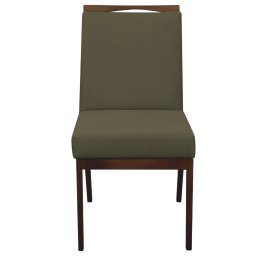 Kit 2 Cadeiras para Sala de Jantar Madeira Maciça Linho Carol Amo Móveis:Marrom Escuro - 3