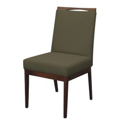 Kit 2 Cadeiras para Sala de Jantar Madeira Maciça Linho Carol Amo Móveis:Marrom Escuro - 4