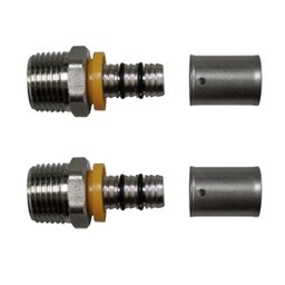 Kit 2 Conexão Fixa P/ Gás Rm 1/2'' 16mm Pex Multicamadas - 1