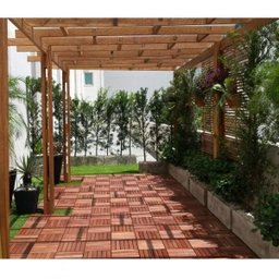Deck em Placa de Madeira Base Plástica 30x30cm Madersilva - 3