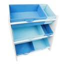 Ver imagem 2 de Organizador de Brinquedos Infantil Médio Azul Royal e Azul Bebê