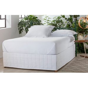 Saia Box Queen Square 300 Fios Cetim Kacyumara - Branca