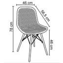 Ver imagem 2 de Kit 5 Cadeiras Decorativas Sala e Cozinha Haney (Pp) Amarela Gran Belo