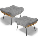 Ver imagem 1 de Kit 02 Puffs Decorativos Costela L02 Pied Poule - Lyam Decor