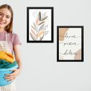 Ver imagem 2 de Kit 2 Quadros para Lavanderia Arte Boho 24x18cm:moldura Preta