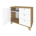 Ver imagem 6 de Conjunto para Escritório 2 Peças com Esrivaninha Gold e Balcão Lugano Olmo/branco Artany