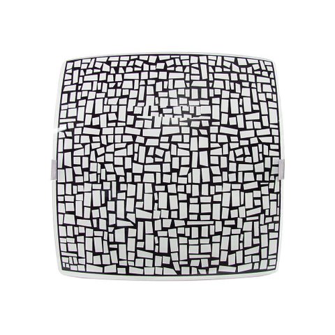 LUMINÁRIA PLAFON QUADRADO MED CRAQUELET PRETO - 1319 MED PT