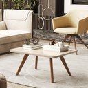 Ver imagem 1 de Mesa Decor Centro Pés em Madeira - Off White