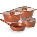 Ver imagem 1 de Jogo de Panelas Antiaderente Indução 4 Peças Laranja Graniflon Moda do Chef