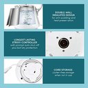 Ver imagem 5 de Elite Gourmet Ekt-1203w Chaleira Elétrica 1,3qt Marfim Inox Bpa-free