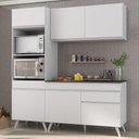 Ver imagem 1 de Armário de Cozinha Compacta 182cm Veneza Multimóveis V3694 Branco