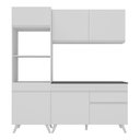 Ver imagem 7 de Armário de Cozinha Compacta 182cm Veneza Multimóveis V3694 Branco