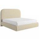 Ver imagem 2 de Cama Casal Flutuante com Cabeceira 140cm Aura W01 Linho Bege - Lyam Decor