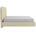 Ver mais imagens de Cama Casal Flutuante com Cabeceira 140cm Aura W01 Linho Bege - Lyam Decor