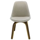 Ver imagem 6 de Cadeira Decorativa Sala e Escritório Softline Linho Bege