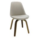 Ver imagem 1 de Cadeira Decorativa Sala e Escritório Softline Linho Bege