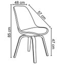 Ver imagem 2 de Kit 5 Cadeiras Decorativas Sala e Escritório Softline Linho Bege