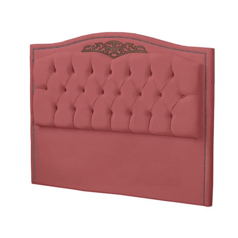 Cabeceira Casal Estofada para Cama Box Maitê Veludo Ateliê do Conforto Cabeceira Casal Estofada Cama