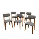 Ver imagem 2 de Conjunto 6 Cadeira de Jantar Maya Moderna Assento Estofado Design Versátil