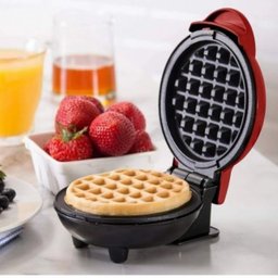 Mini Máquina de Waffles Doce e Salgado 110v 350w Vermelho - 3