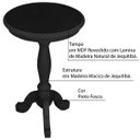 Ver imagem 2 de Conjunto 3 Mesas de Apoio Lateral Redonda Madeira Maciça Jovi Preto Fosco - Gran Belo