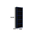 Ver imagem 2 de Estante Livreiro Solteiro Mb 1022 C/ 5 Nichos 60x182cm Preto/vermelho - Movelbento