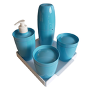 Ver imagem 1 de Kit de Banheiro Completo Porta Escovas com Bandeja