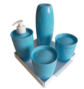 Ver imagem 1 de Kit de Banheiro Completo Porta Escovas com Bandeja