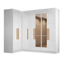 Ver imagem 2 de Modulo 2 Canto com Puxador MDF e Espelho Paris Branco