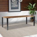 Ver imagem 5 de Mesa Sala de Jantar Cozinha Bladel 120cm Grafite Madeira Maciça Rustic Brown - Gran Belo