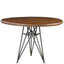 Ver imagem 1 de Mesa Sala de Jantar Cozinha Monary Redonda 110cm Grafite Madeira Maciça Rustic Brown - Gran Belo