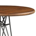 Ver imagem 6 de Mesa Sala de Jantar Cozinha Monary Redonda 110cm Grafite Madeira Maciça Rustic Brown - Gran Belo