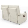 Poltrona do Papai Reclinável Cinema 2 Lugares Manual Baú Usb Haifa F05 Veludo Bege - Lyam Decor - 7