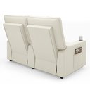 Ver imagem 7 de Poltrona do Papai Reclinável Cinema 2 Lugares Manual Baú Usb Haifa F05 Veludo Bege - Lyam Decor