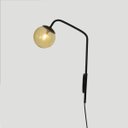 Ver mais imagens de Arandela New Figo Preto C/ Plug e Interruptor - Vidro Âmbar